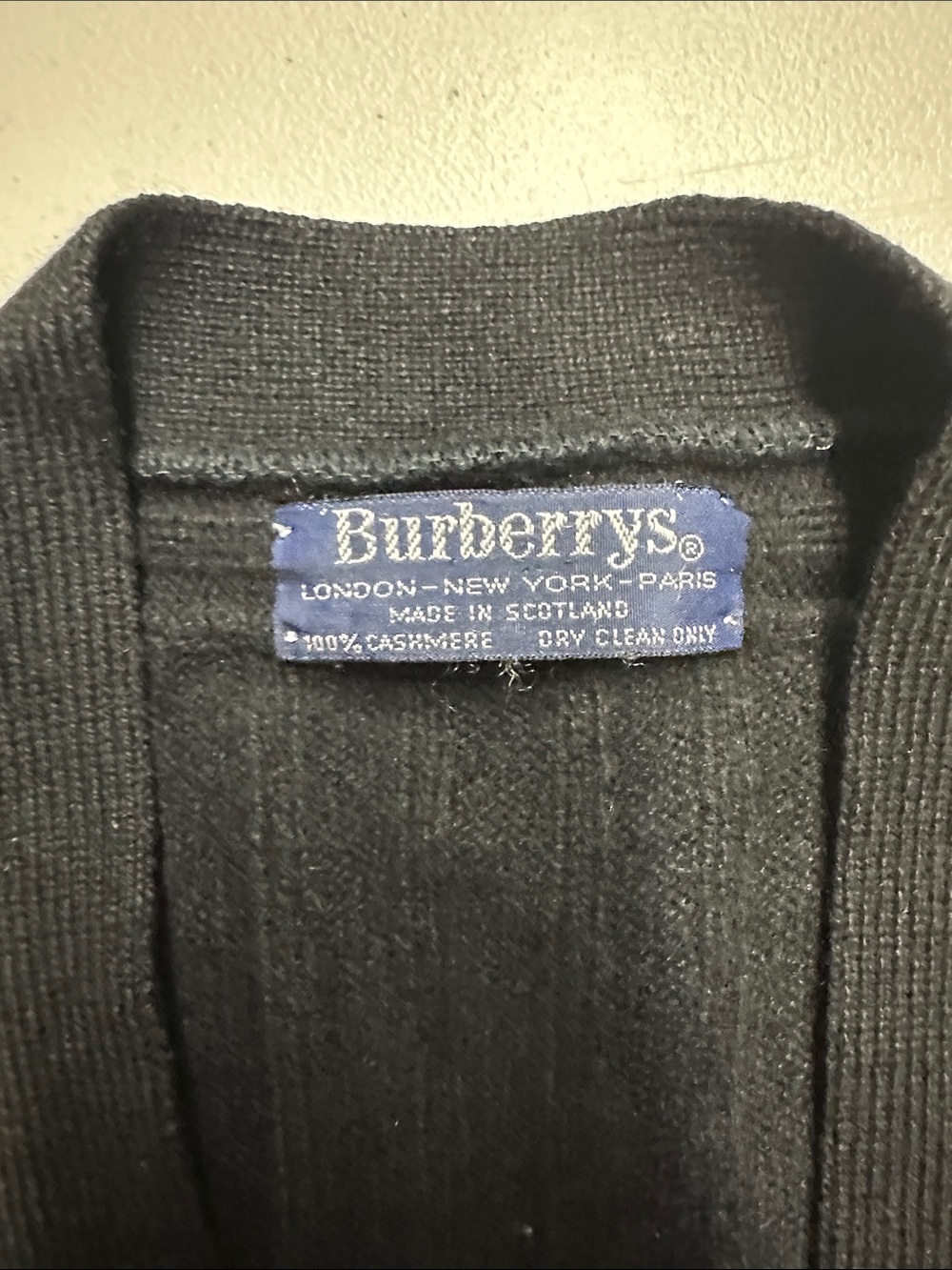 Burberry Black Ribbed Button-Front Cardigan - Picture 2 of 2